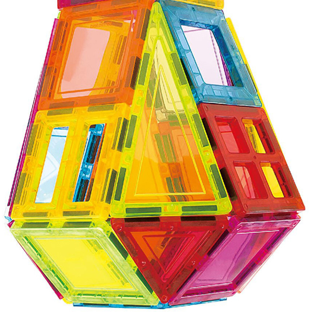 66 Piece Magnetic Tiles - Multicolour Image 6