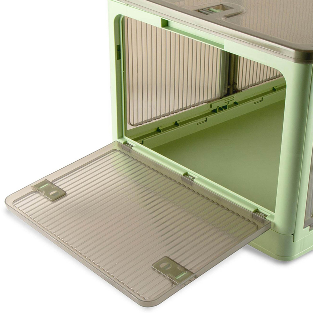 Sewing Online YN8888-GREEN 98L 5 Door Green Plastic Stackable Storage Box with Wheels Image 3