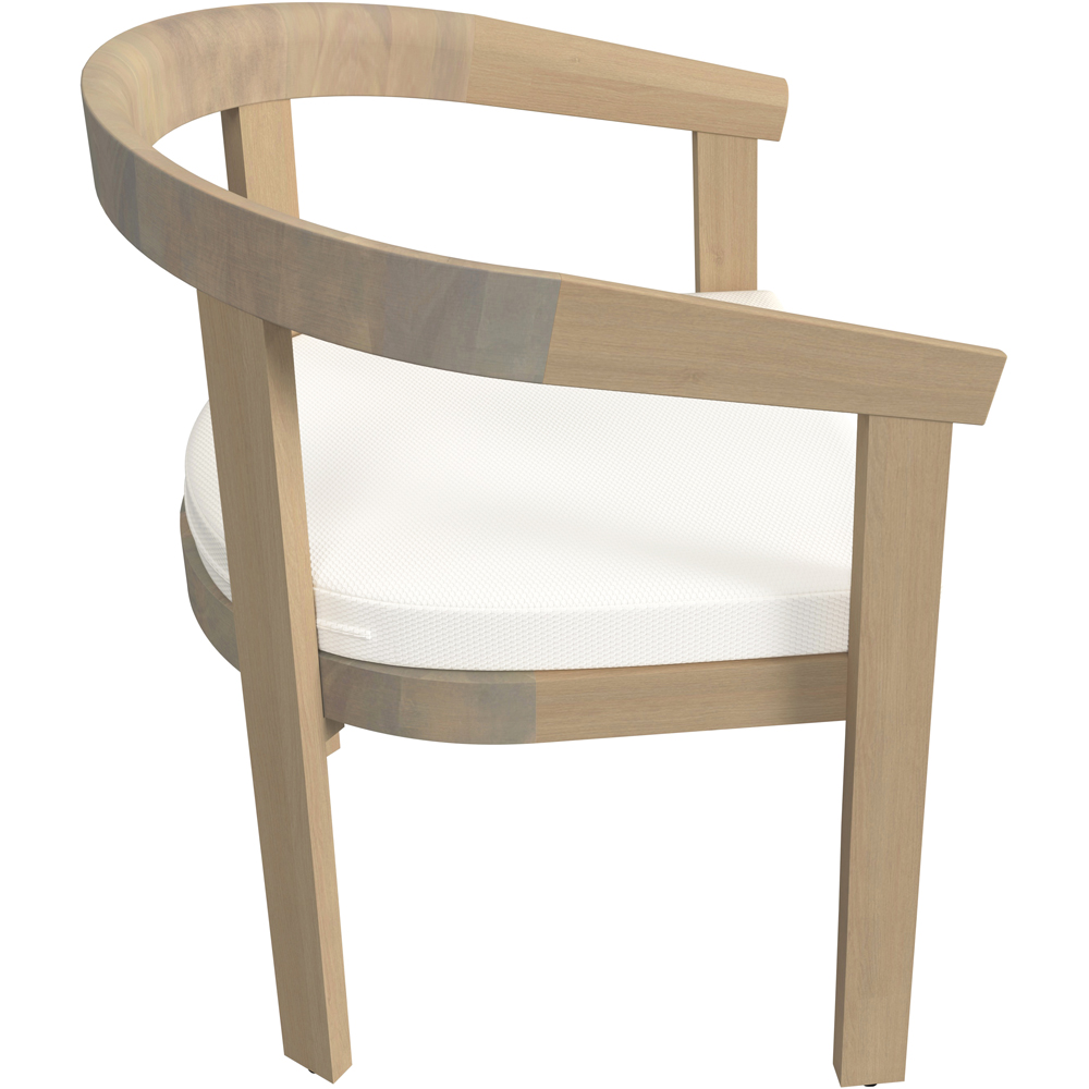 Charles Bentley Delgada Set of 2 Acacia Curved Back Dining Chair with Cushion Image 3