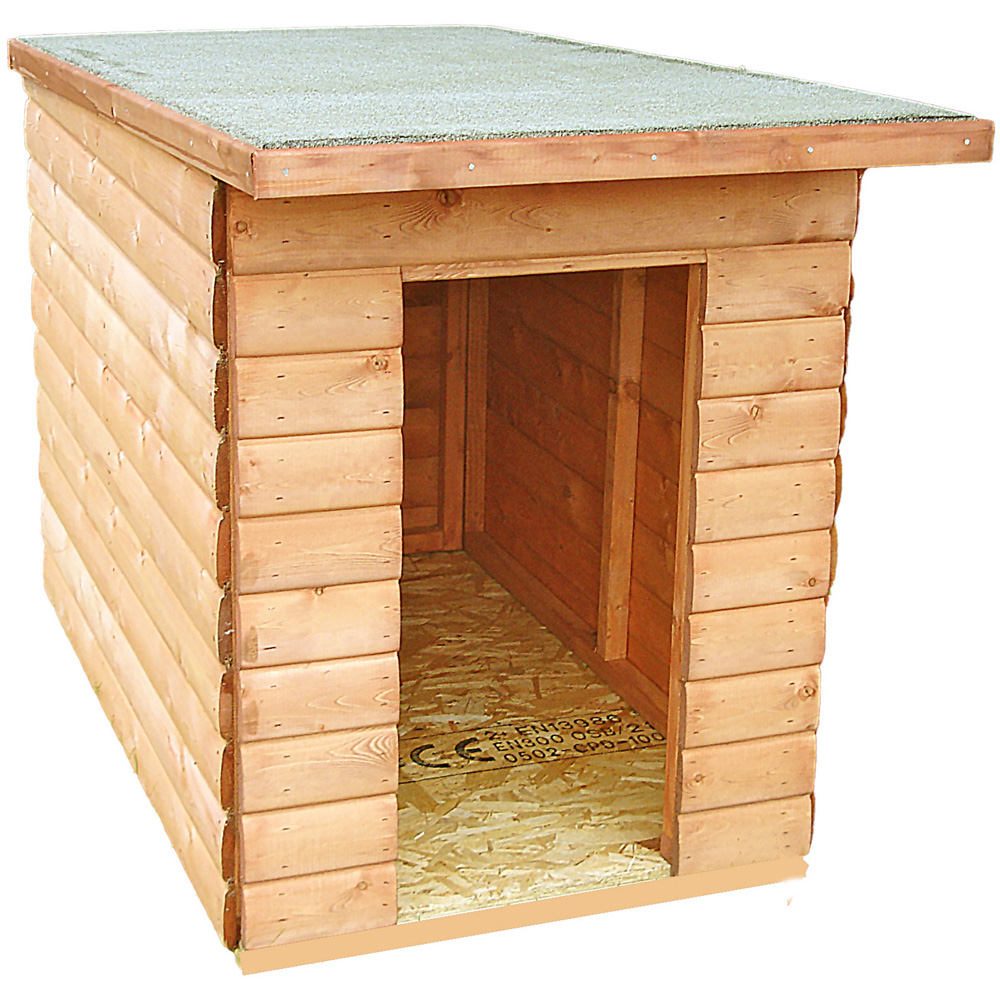 Shire 2.5 x 1.8ft Loglap Pent Dog Kennel Image 1