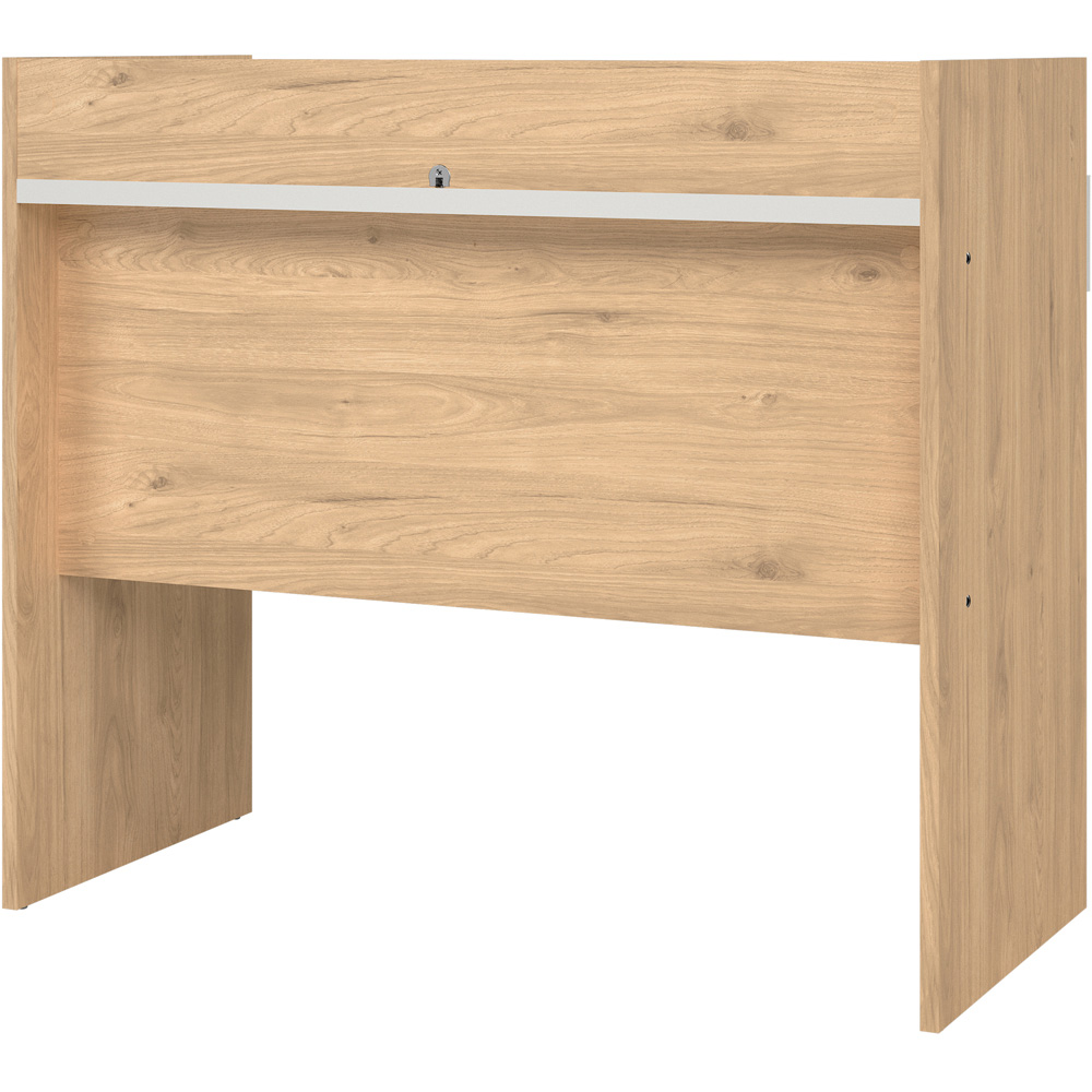 Florence Function Plus 2 Drawer Desk Jackson Hickory and White Image 4