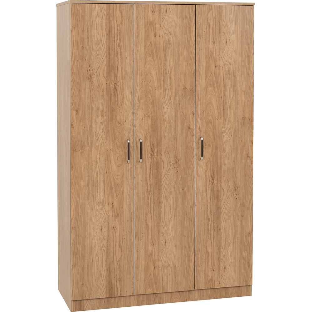 Seconique Dakota 3 Door Wardrobe Oak Effect Bedroom Furniture Set Image 3