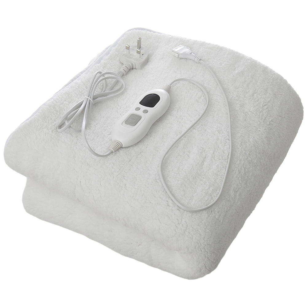 H&O Direct White Electric Heated Mattress Pad 160 x 140cm Image 1