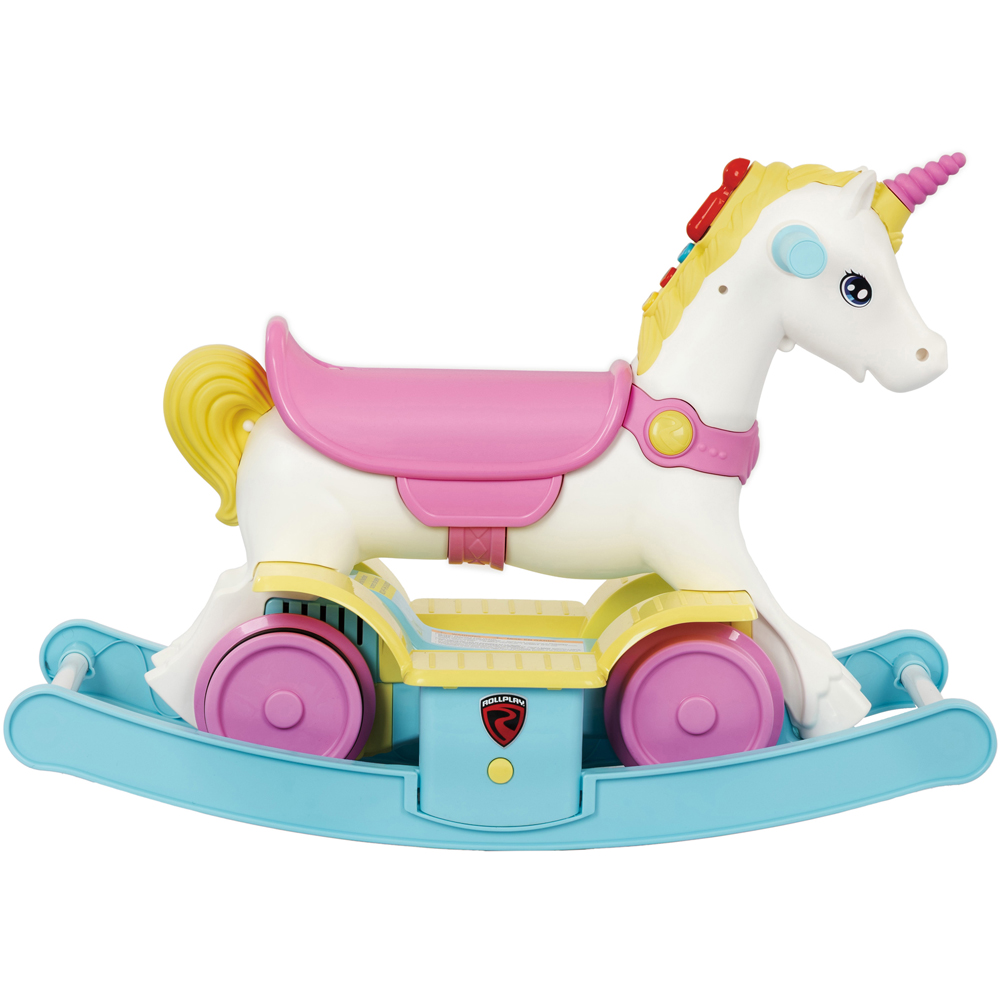 Winfun 2-in-1 Toddler Rainbow Ride-On Unicorn Train and Rocker Image 4