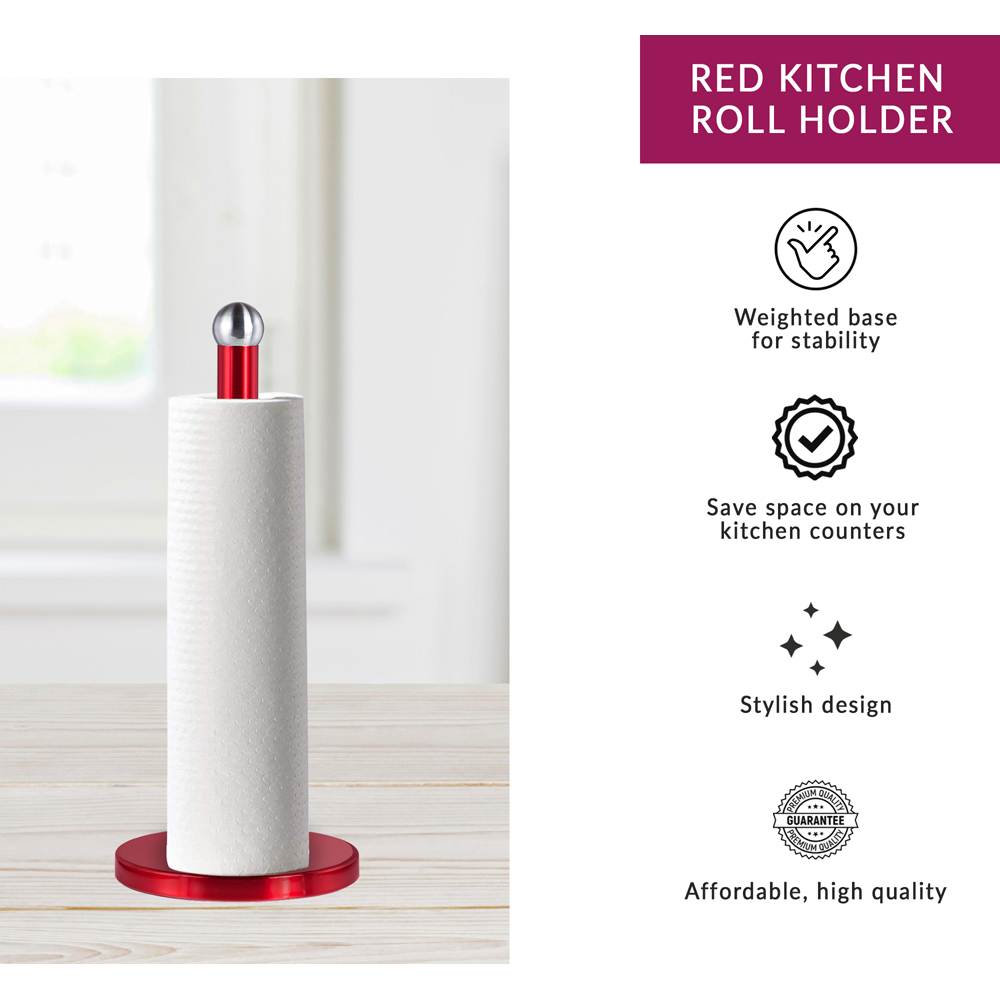 Innoteck Essentials Red Kitchen Paper Towel Holder Image 3