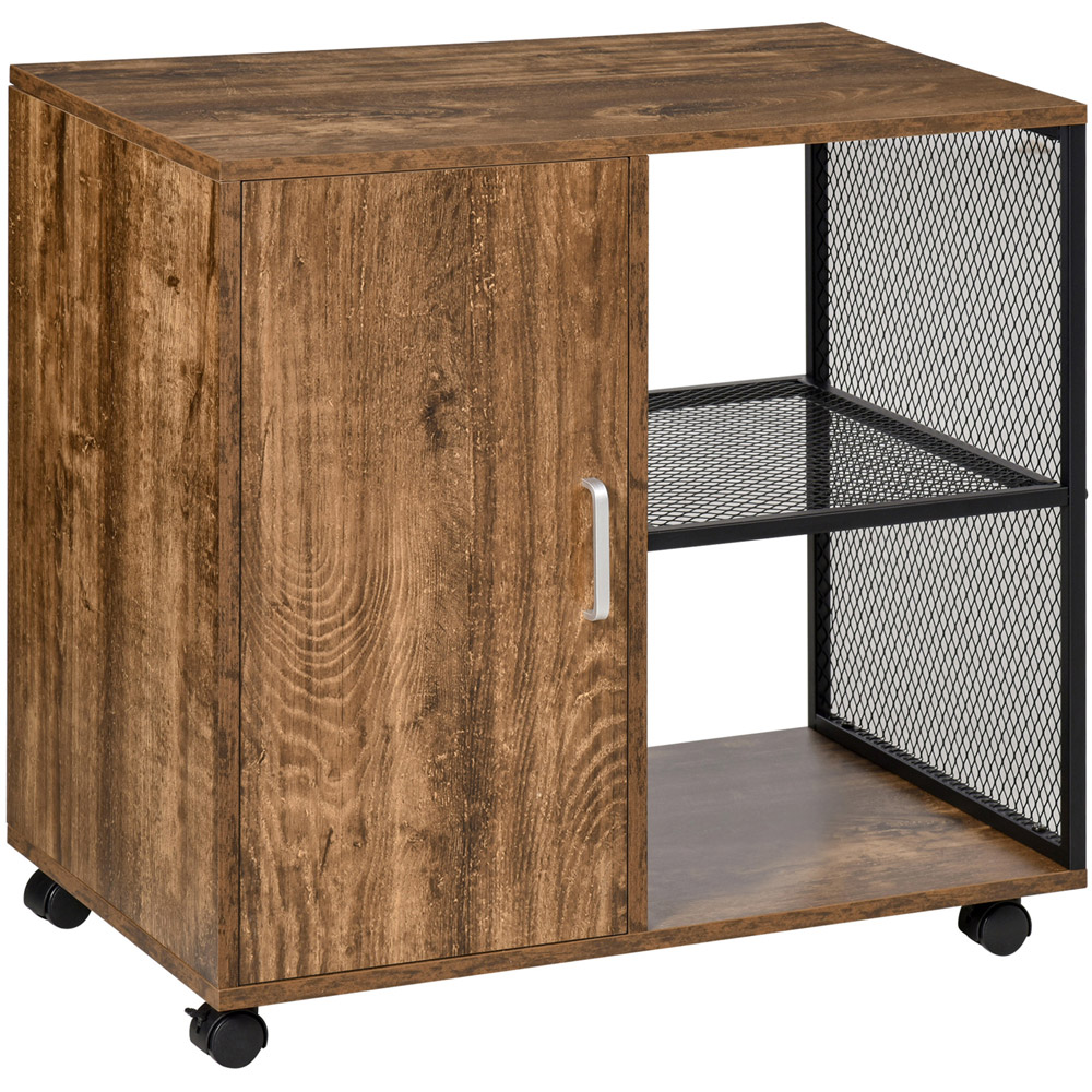 Portland Single Door 2 Tier Printer Stand with Wheels Image 2