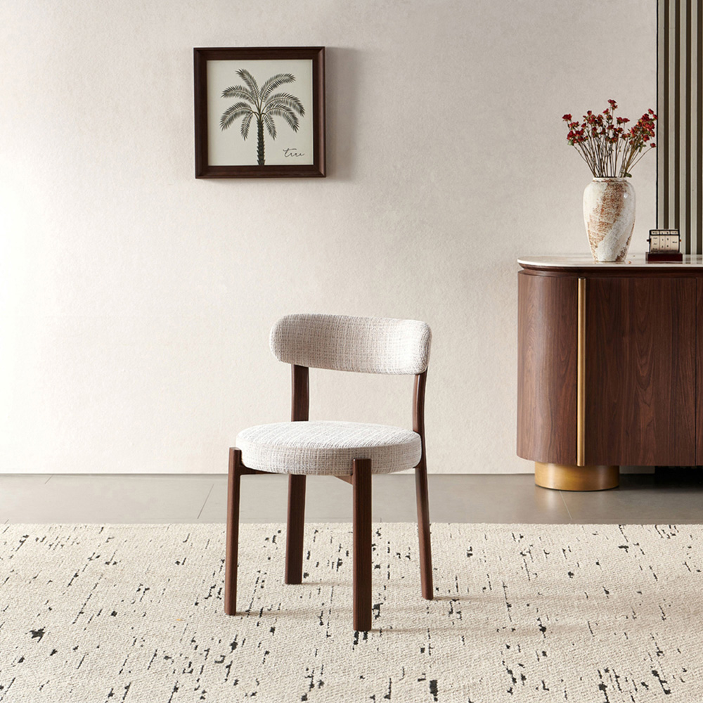 Pair of Thea Dining Chairs Beige Image 9