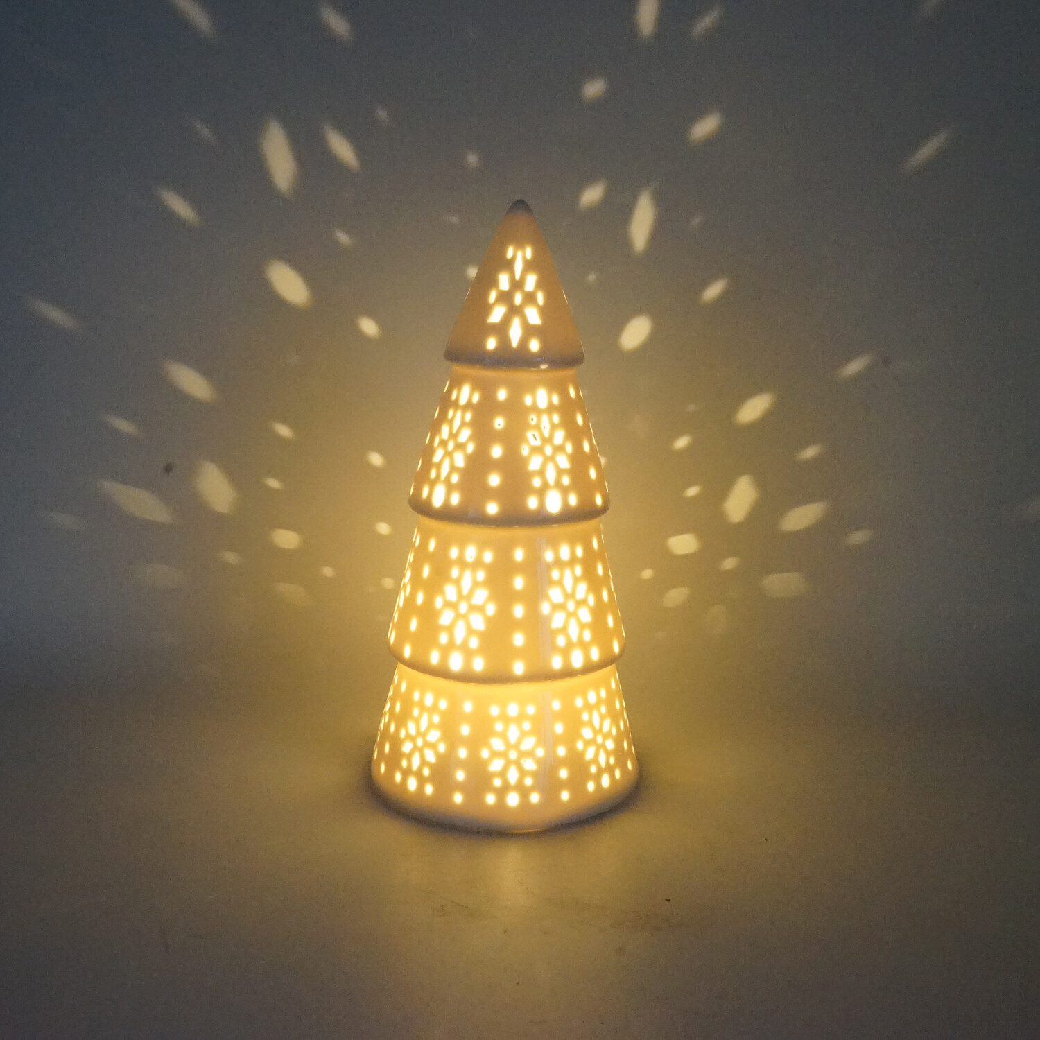 LED Snowflake Tree Ornament White Image 2