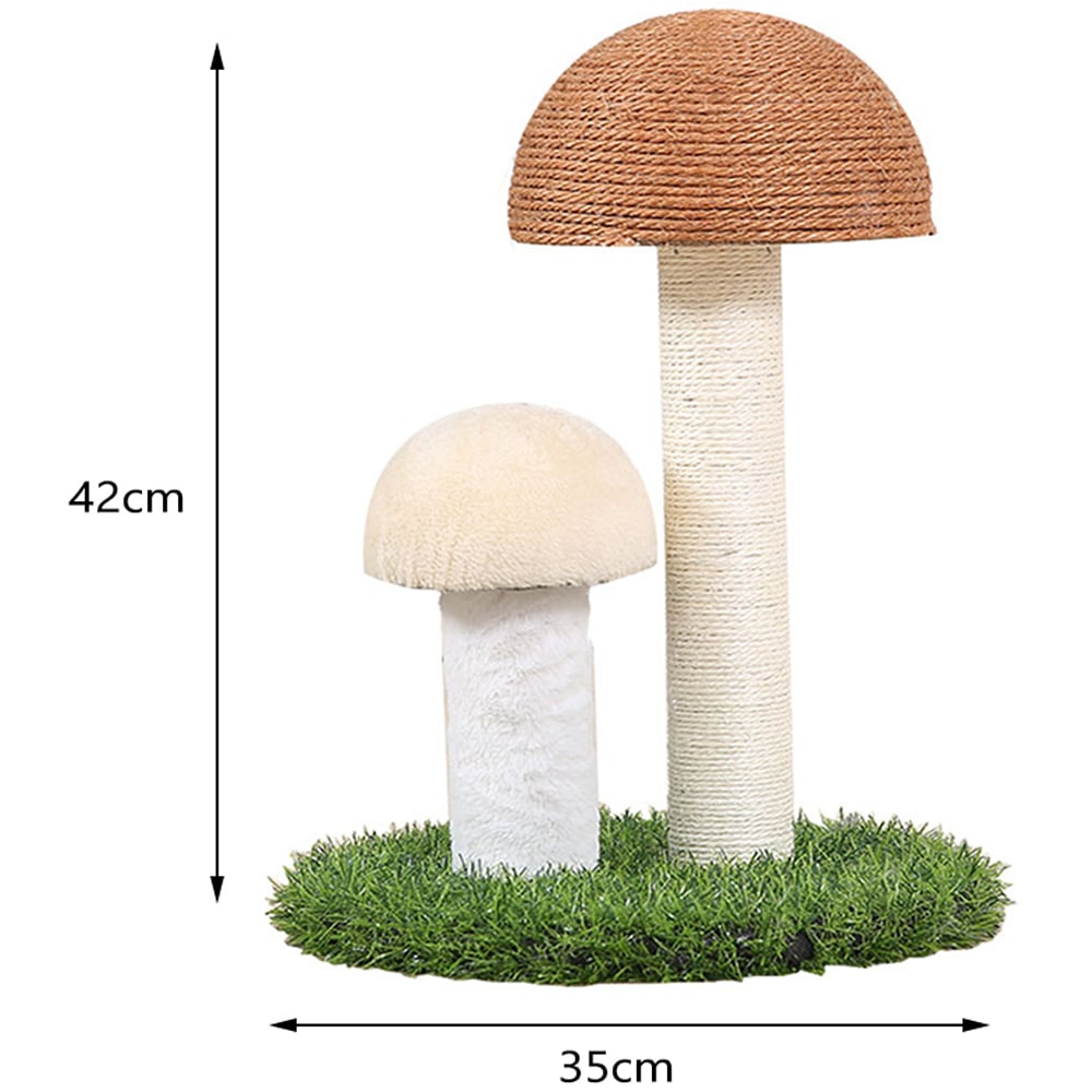 H&O Direct Mushroom Sisal Cat Scratching Post Image 3