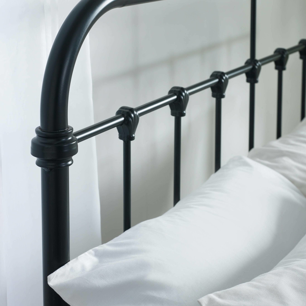 Julian Bowen Logan Small Double Black Satin Metal Bed Frame Image 6