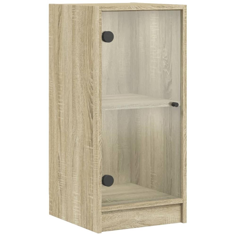 vidaXL Single Door Sonoma Oak Side Cabinet Image 2