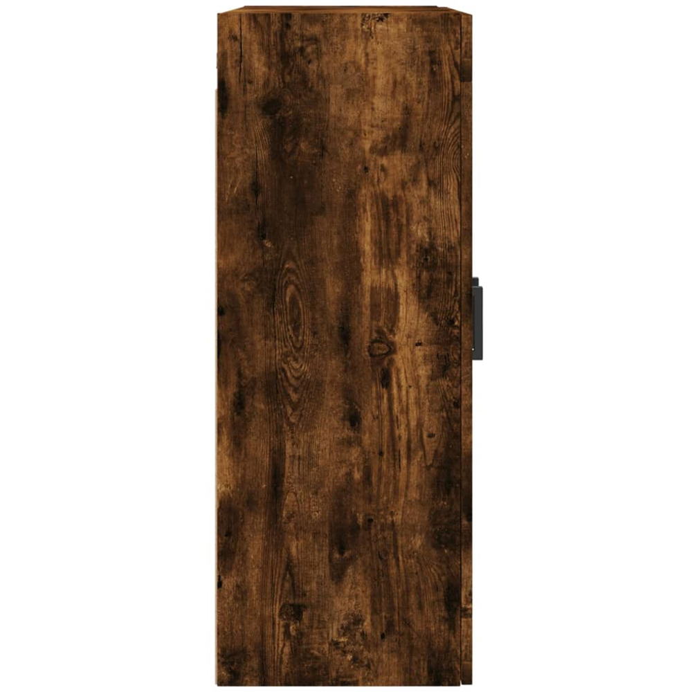 vidaXL 2 Glass Door Brown Smoked Oak Wall Mounted Cabinet Image 6