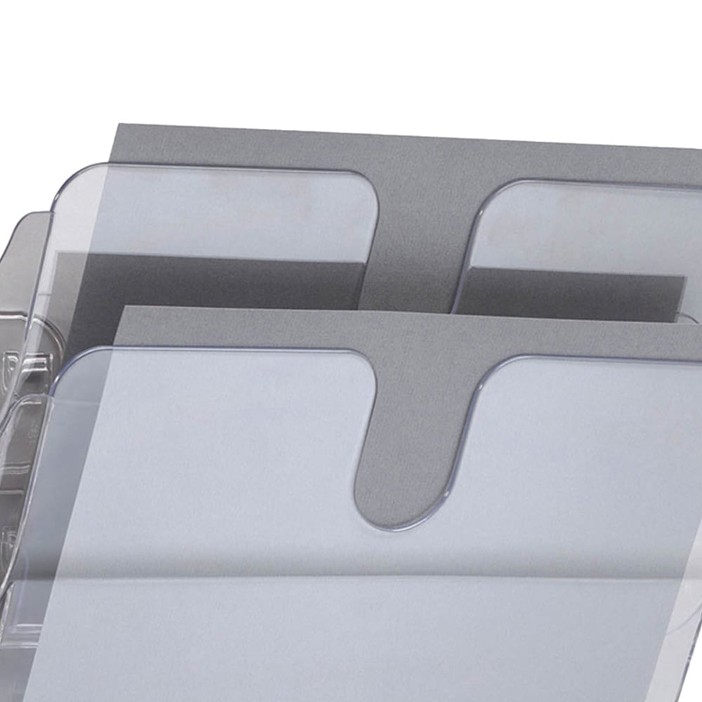 Durable Flexiboxx Clear 2 Wall Mounted Landscape Literature Tray A4 Image 2