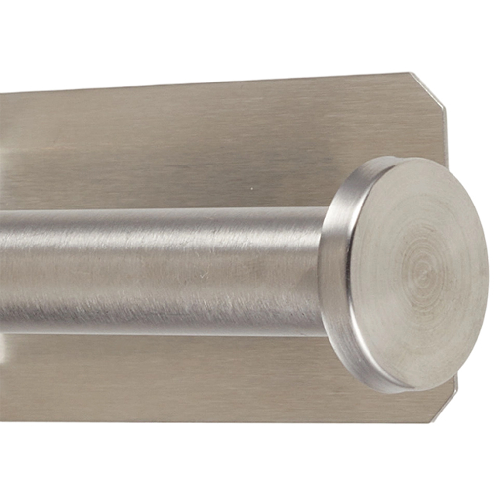 Living and Home Silver Self-Adhesive Stainless Steel Toilet Roll Holder 14cm Image 4