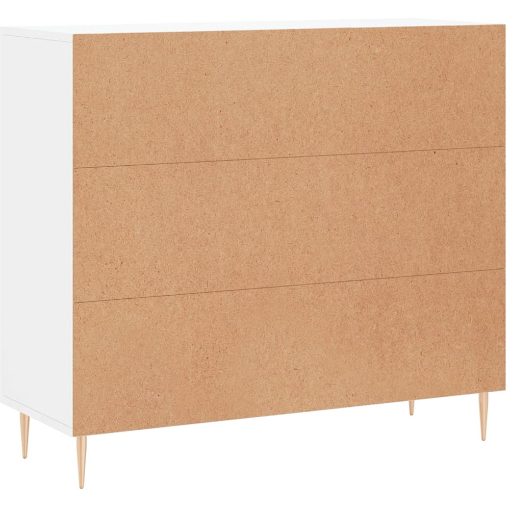 vidaXL 3 Door White Sideboard Image 8