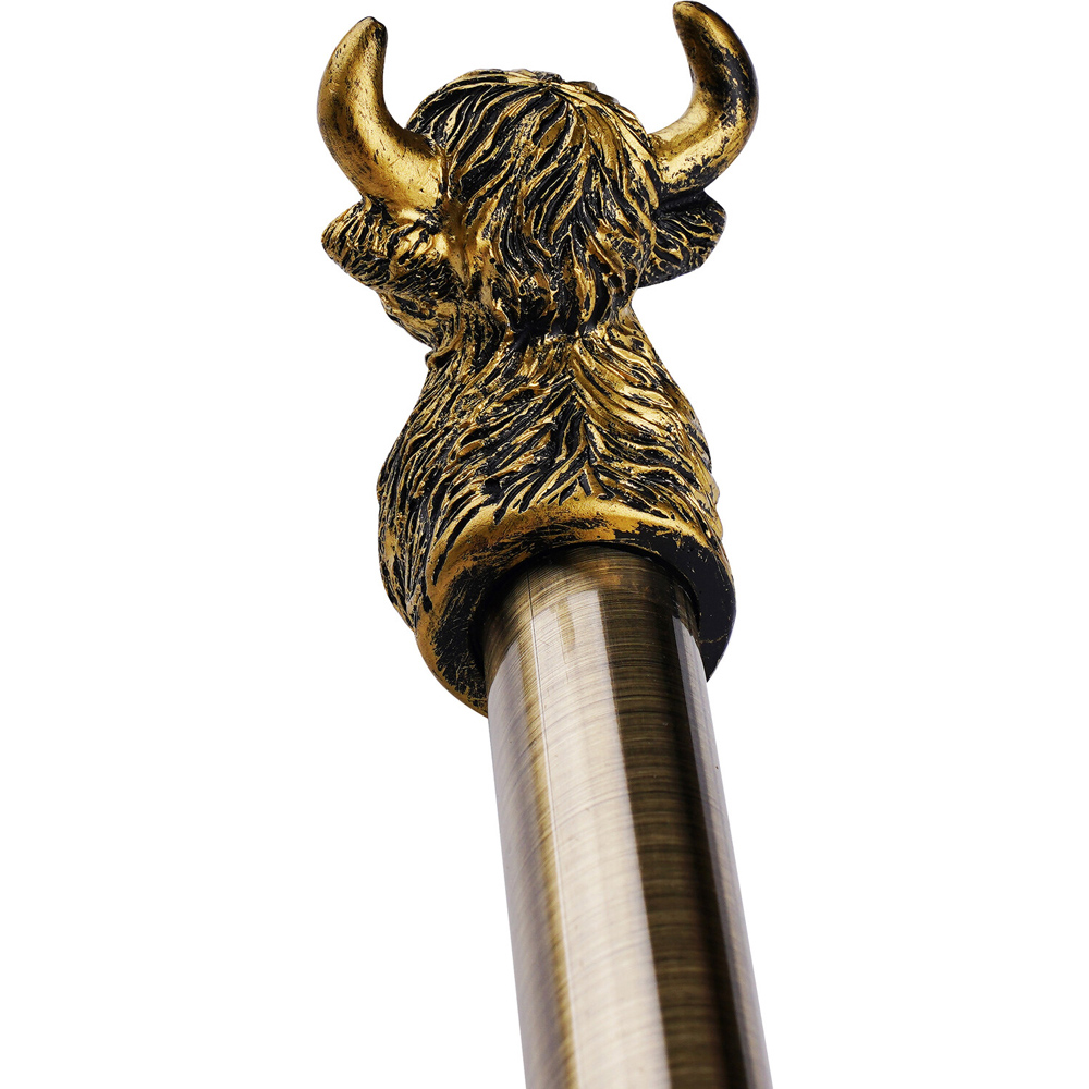 Highland Cow Curtain Pole Brass Image 4