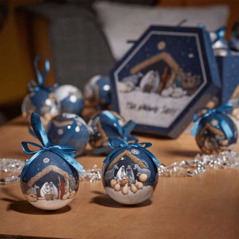 Samuel Alexander Traditional Vintage Nativity Bauble 14 Pack Image 2