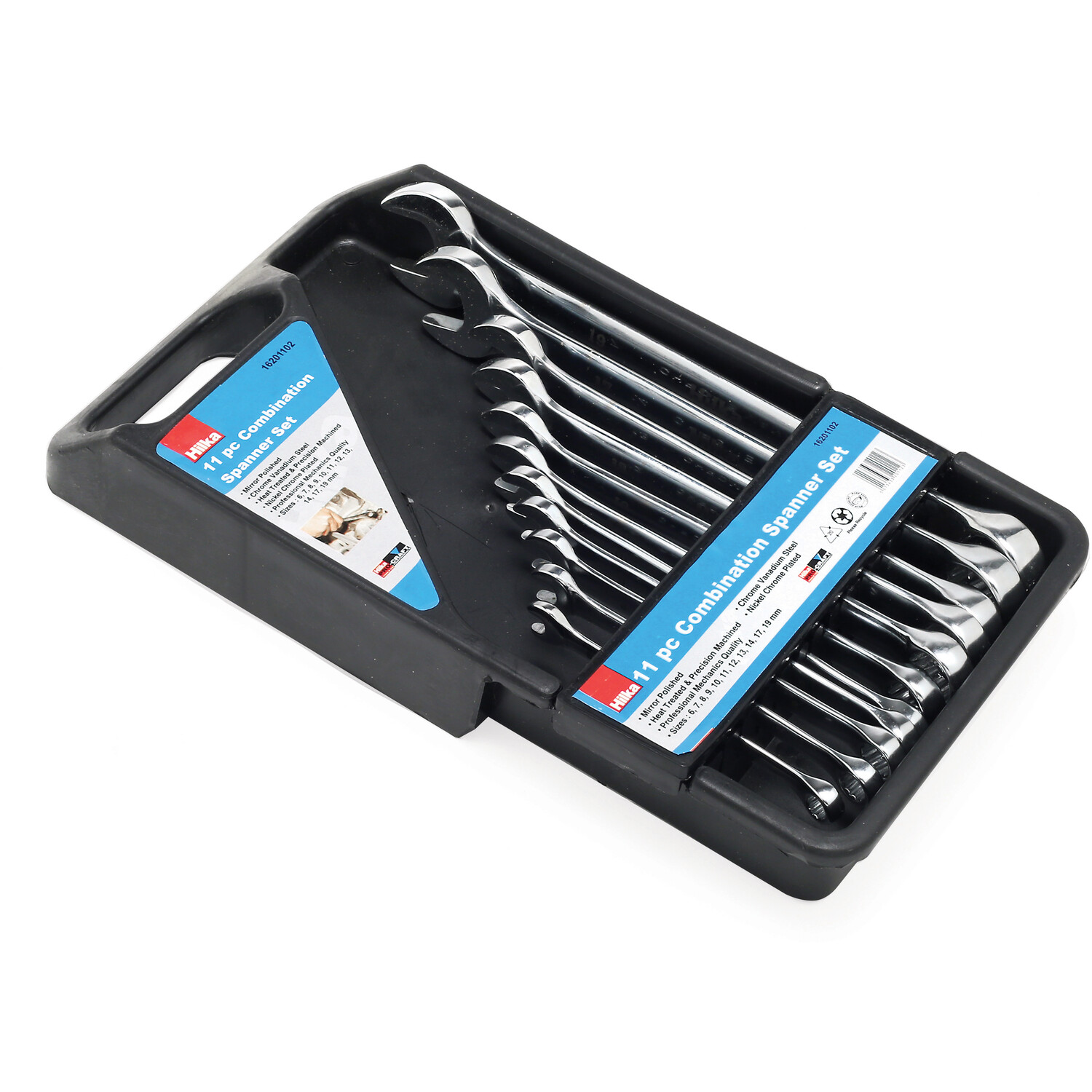 Hilka 11 Piece Combination Spanner SetSilver Image