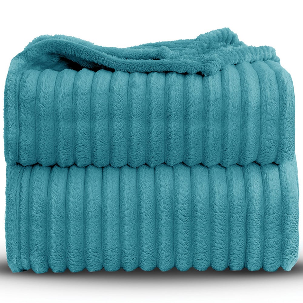 Velosso Bellissima Teal Plush Throw 100 x 150cm Image 3