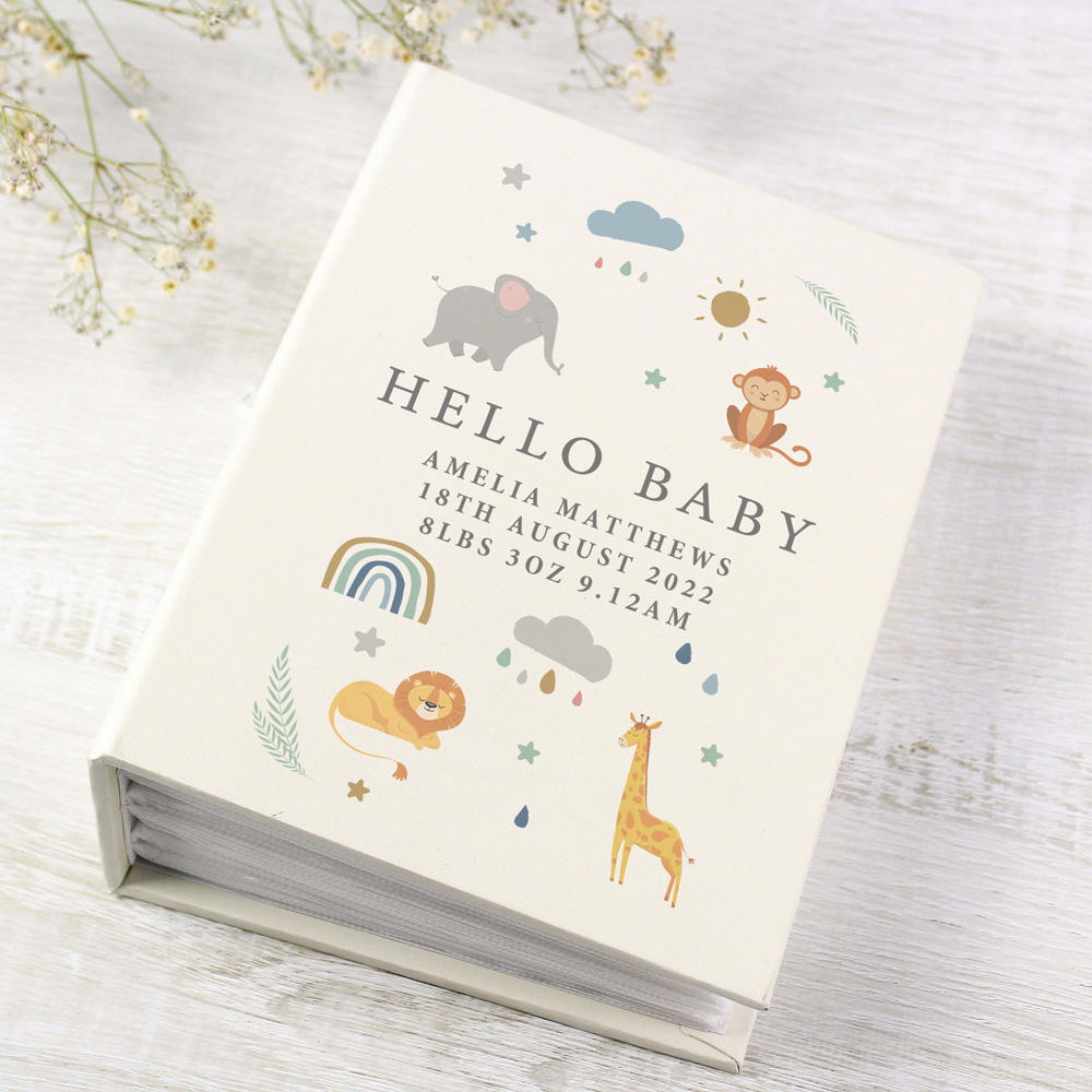 Personalised Memento Personalised Safari Animals Photo Album with Sleeves 6 x 4 inch Image 2