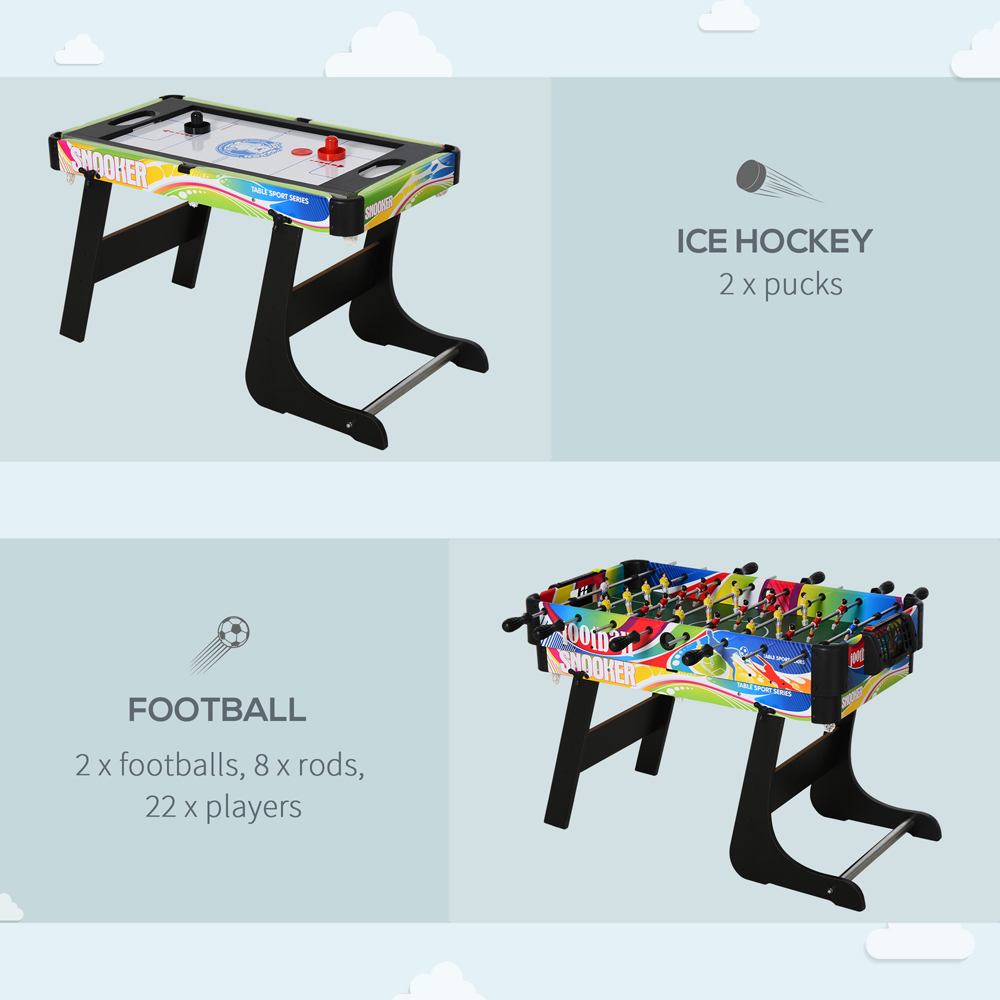 HOMCOM 4-in-1 Multi Arcade Gaming Table Image 6