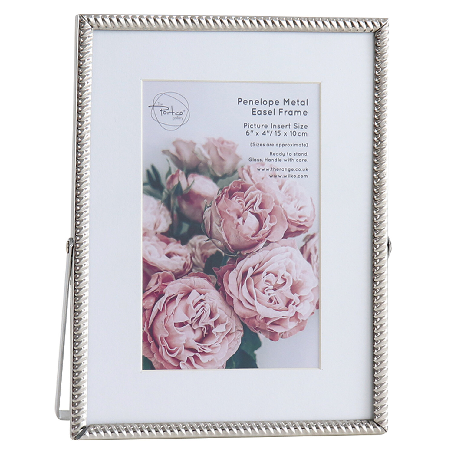 Penelope Metal Easel Frame - Silver / 6 x 4in Image 1