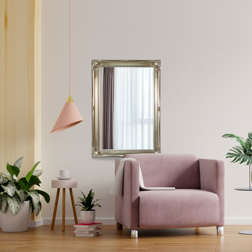 MirrorOutlet Hamilton Vintage Silver Antique Wall Mirror 107 x 76cm Image 7