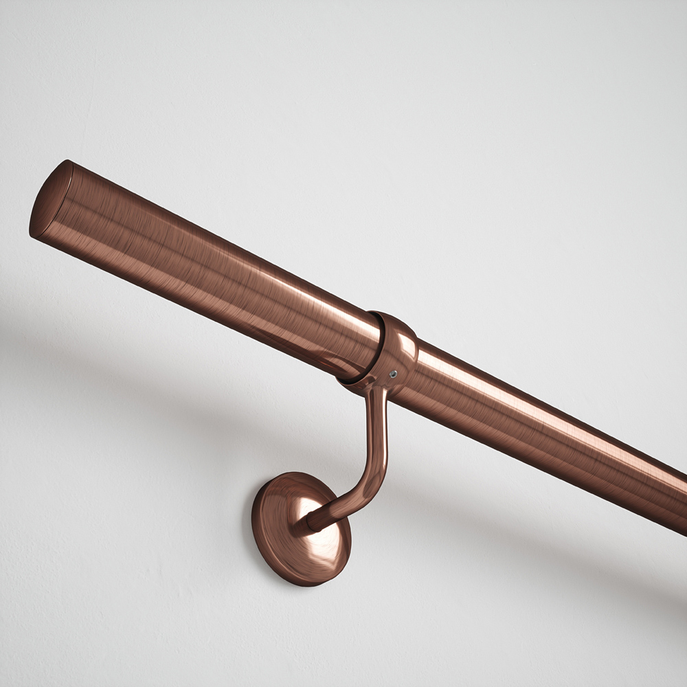 Forgeworks Antique Copper Stair Hand Rail Kit 2.4m Image 5