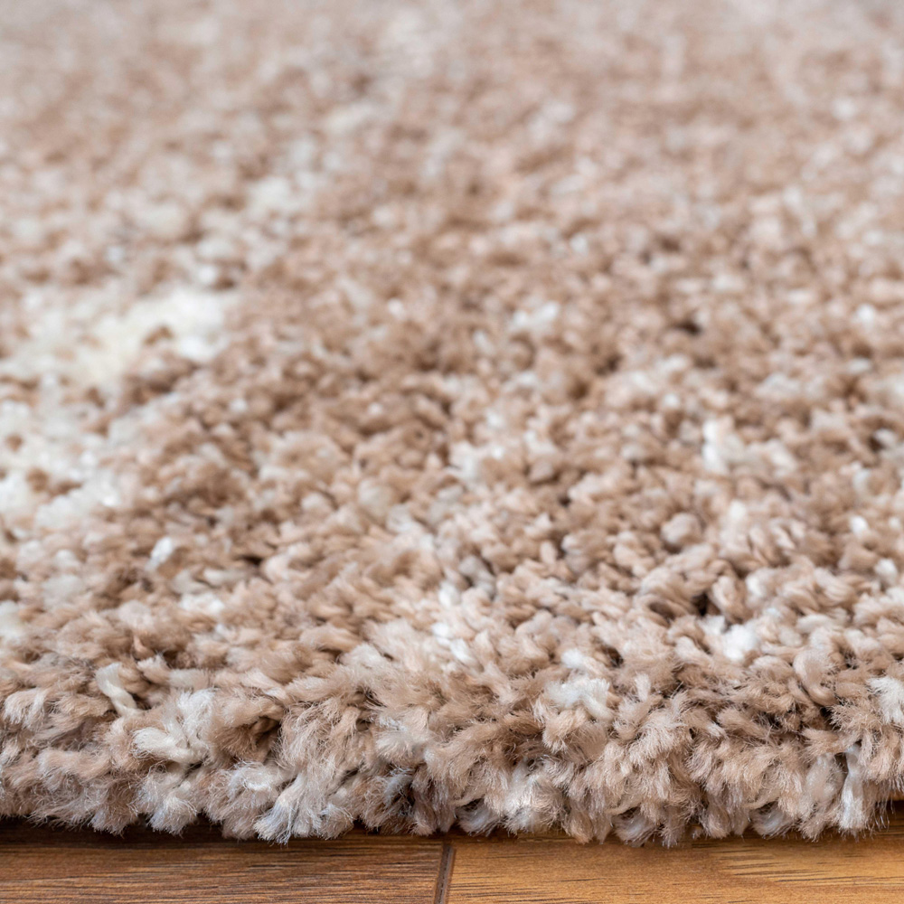 Kukoon Alder Stripe Beige Shaggy Rug 80 x 150cm Image 6