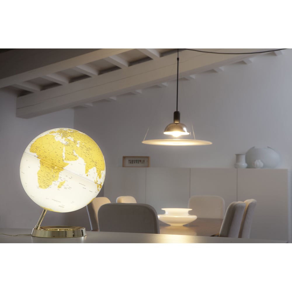 Atmosphere New Colour Gold Metal Illuminated Globe 30cm Image 2
