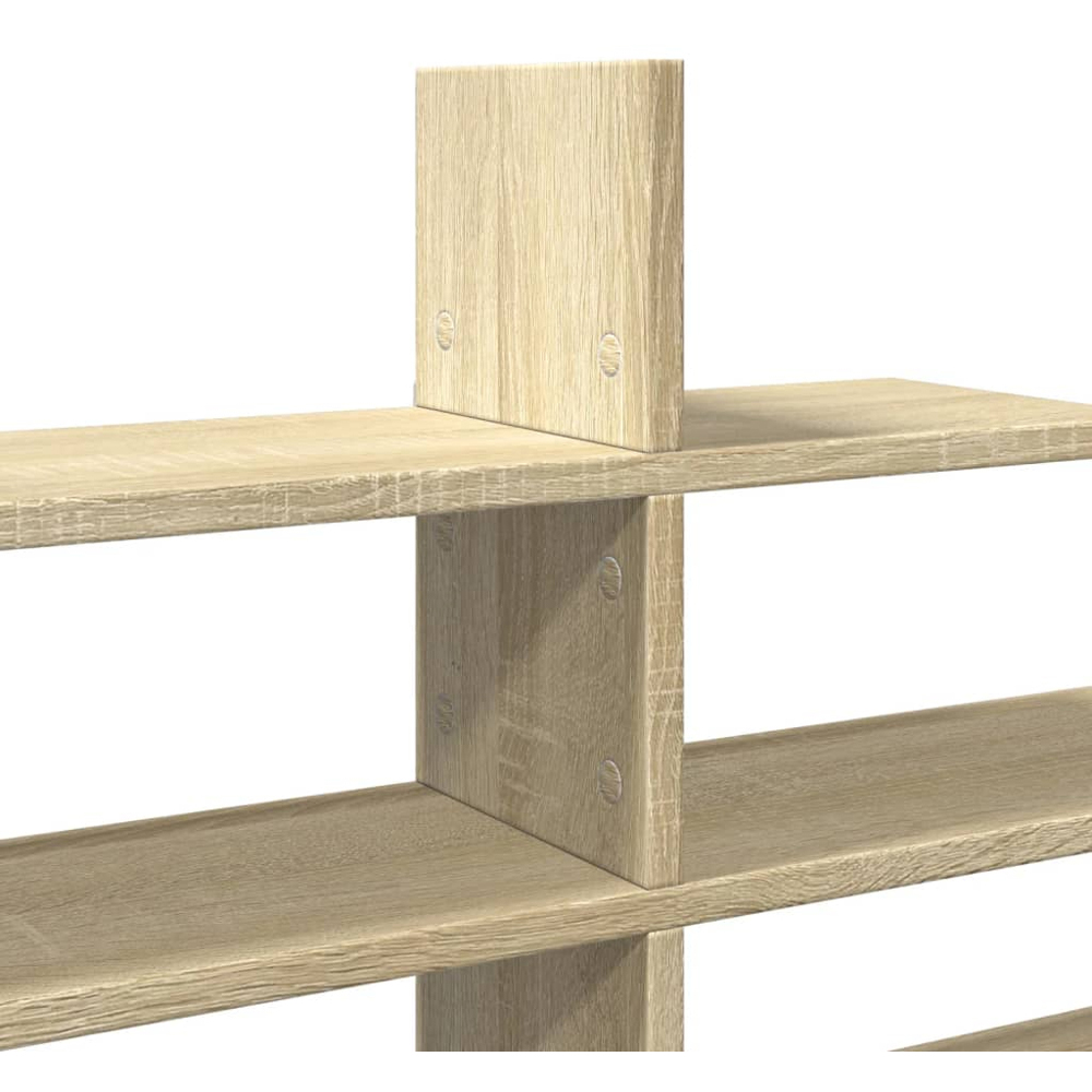 vidaXL 8 Shelf Sonoma Oak Floating Wall Shelf Image 6