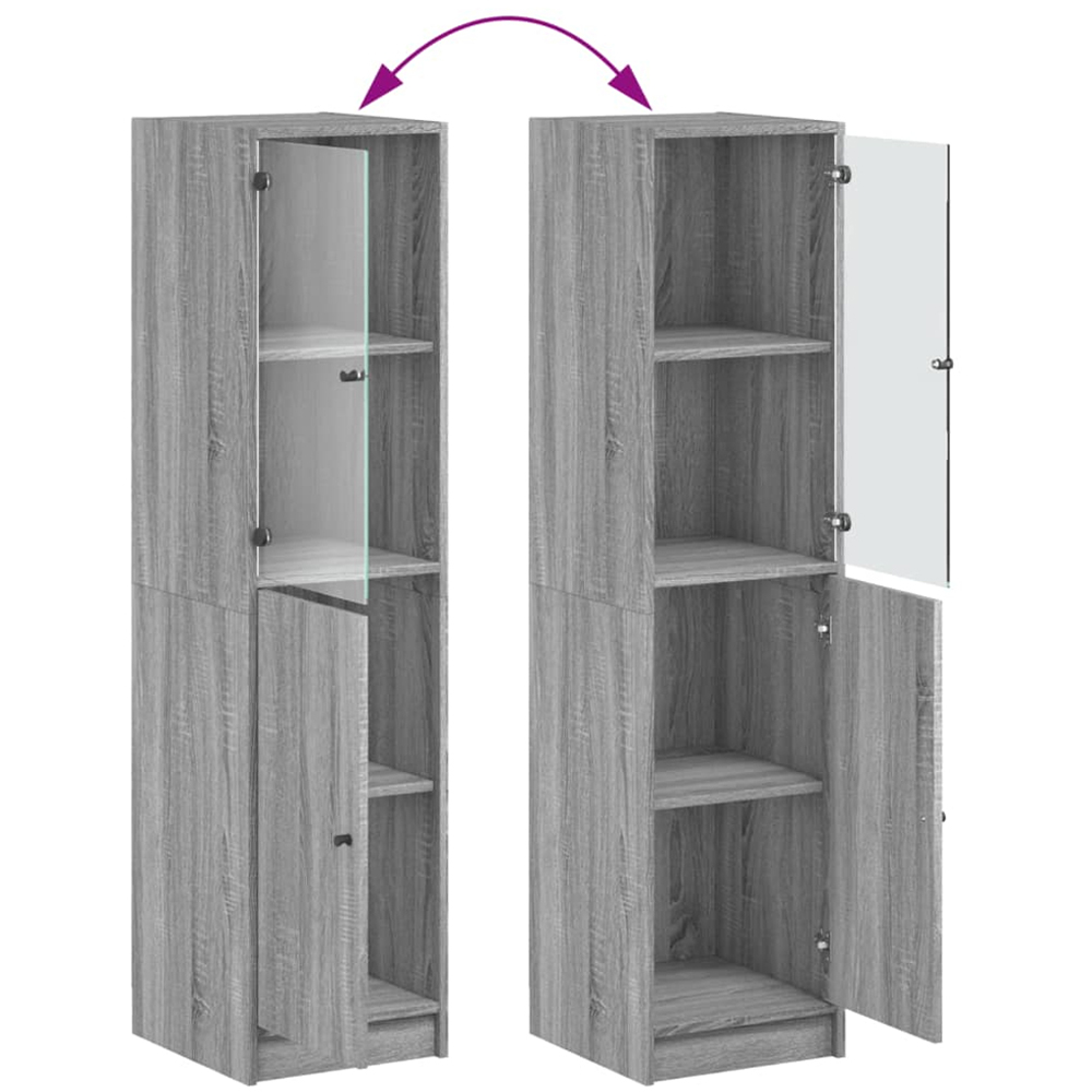vidaXL 2 Door Grey Sonoma Highboard Image 9