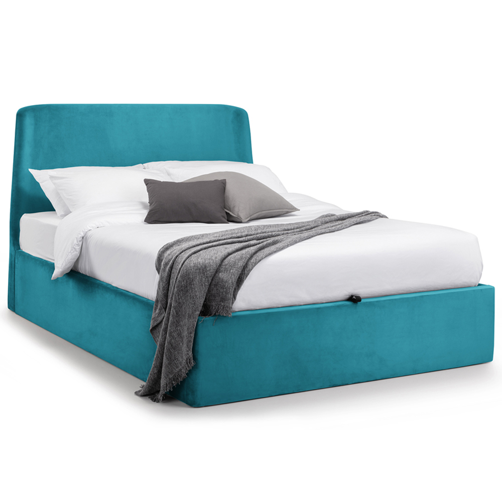 Julian Bowen Frida Double Teal Storage Ottoman Bed Image 6