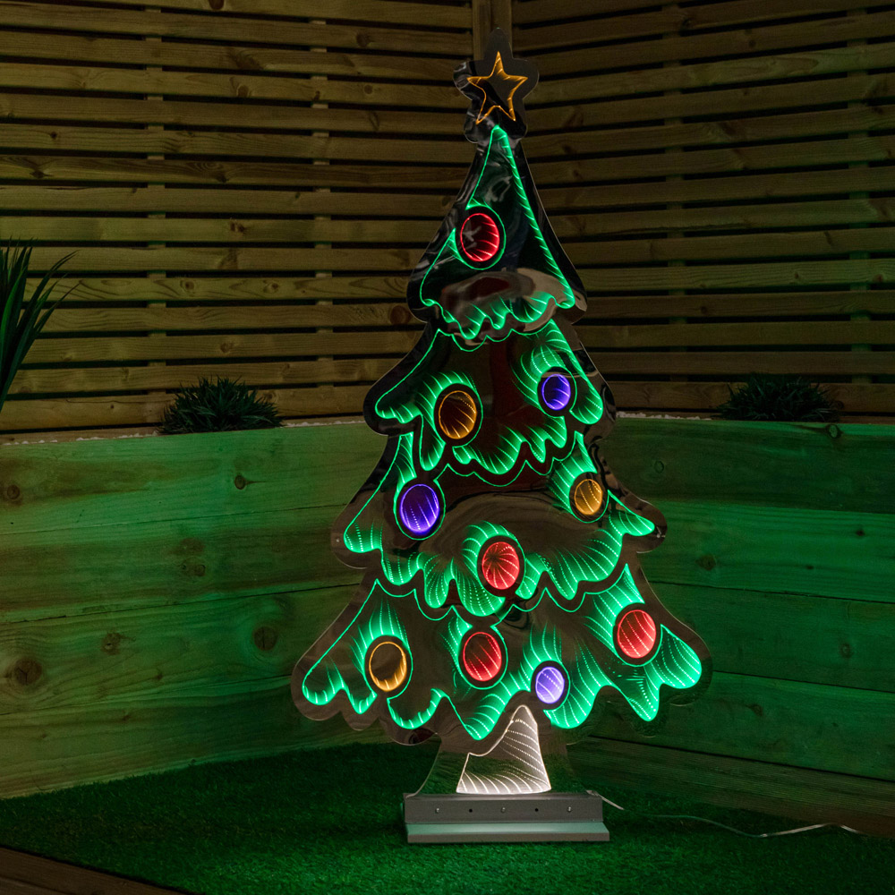 Samuel Alexander Multicolour LED Light Up Christmas Tree Infinity Xmas Decoration 4ft Image 8