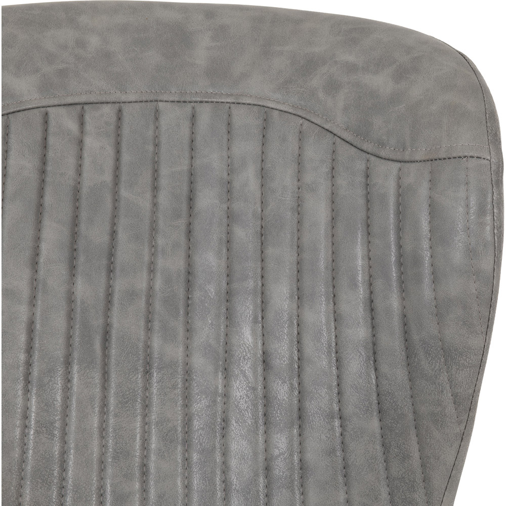 Seconique Quebec Set of 4 Grey PU Dining Chair Image 7