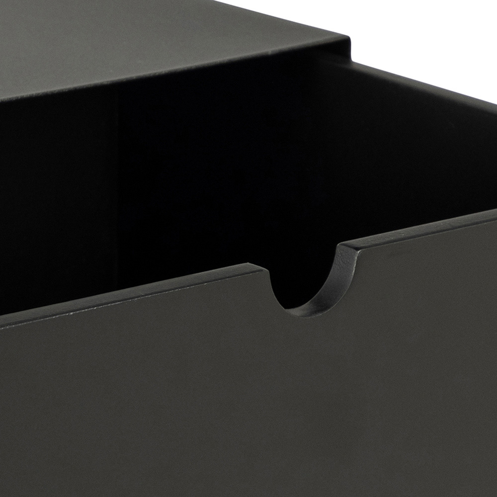 Florence Joliet Single Drawer Single Shelf Matt Black Wall Mounted Bedside Table Image 8