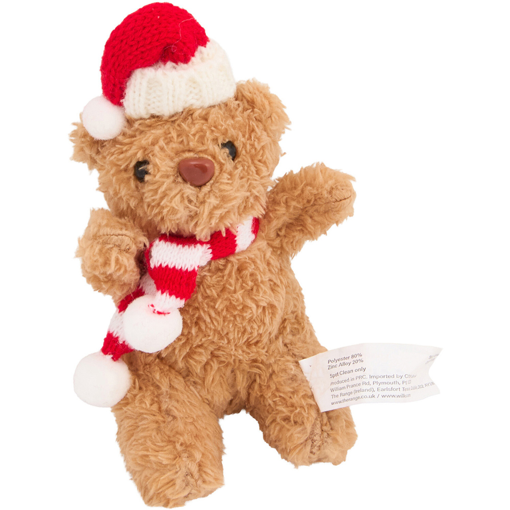 Teddy Bear Christmas Keyring Brown Image 4