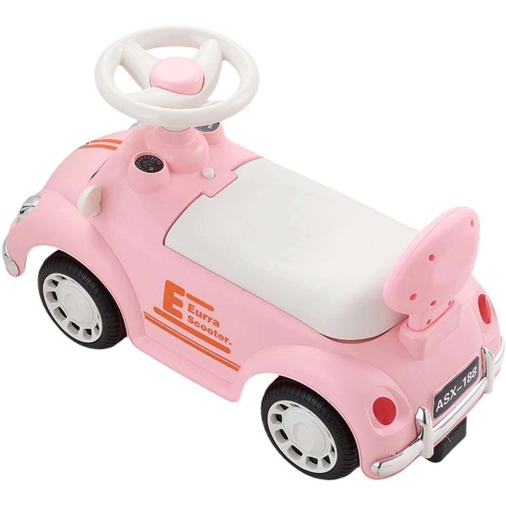 H&O Direct Pink Foot-to-Floor Kids Ride-On Car with Music Image 3