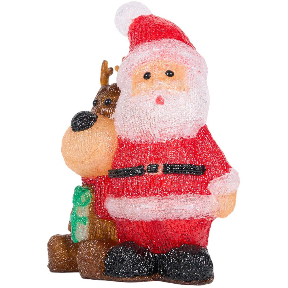 Santa and Reindeer Acrylic FriendsRed and Brown Image 5