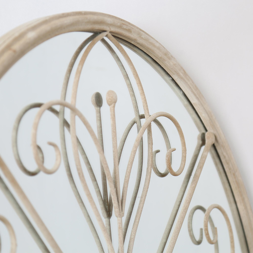MirrorOutlet Summer Orchid Metal Circular Garden Mirror 90 x 90cm Image 5