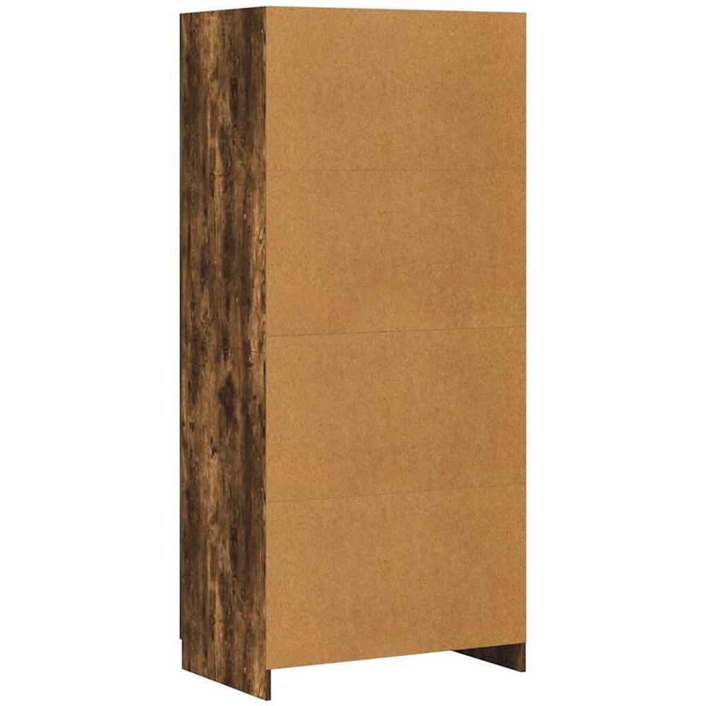 vidaXL 2 Door Smoked Oak Engineered Wood Wardrobe Image 3