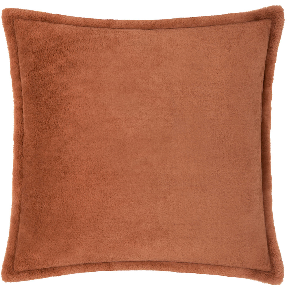Furn Christmas Kallu Rust Faux Fur Cushion 45 x 45cm Image 1