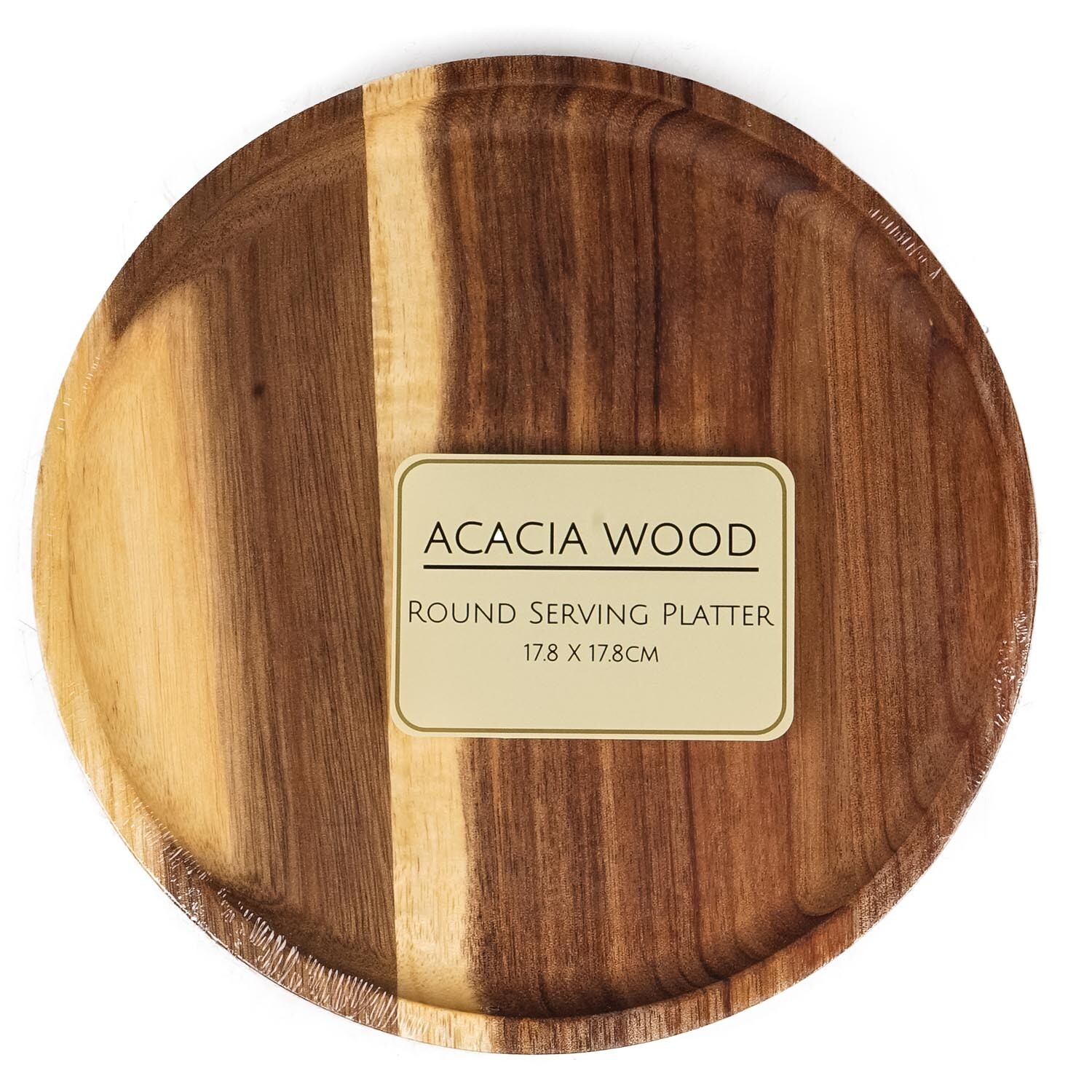 Round Acacia Wood Serving Board Image 1