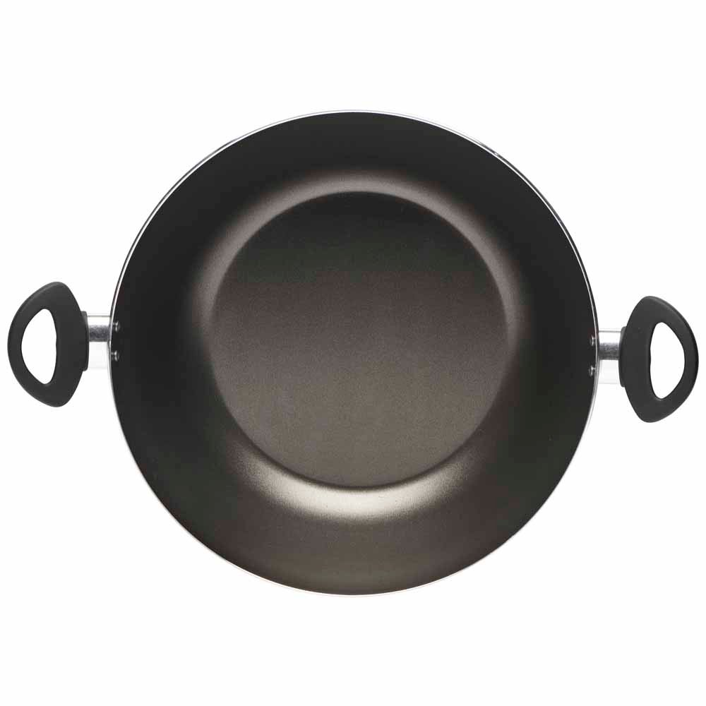 Wilko 32cm Aluminium Double Handled Wok Image 4