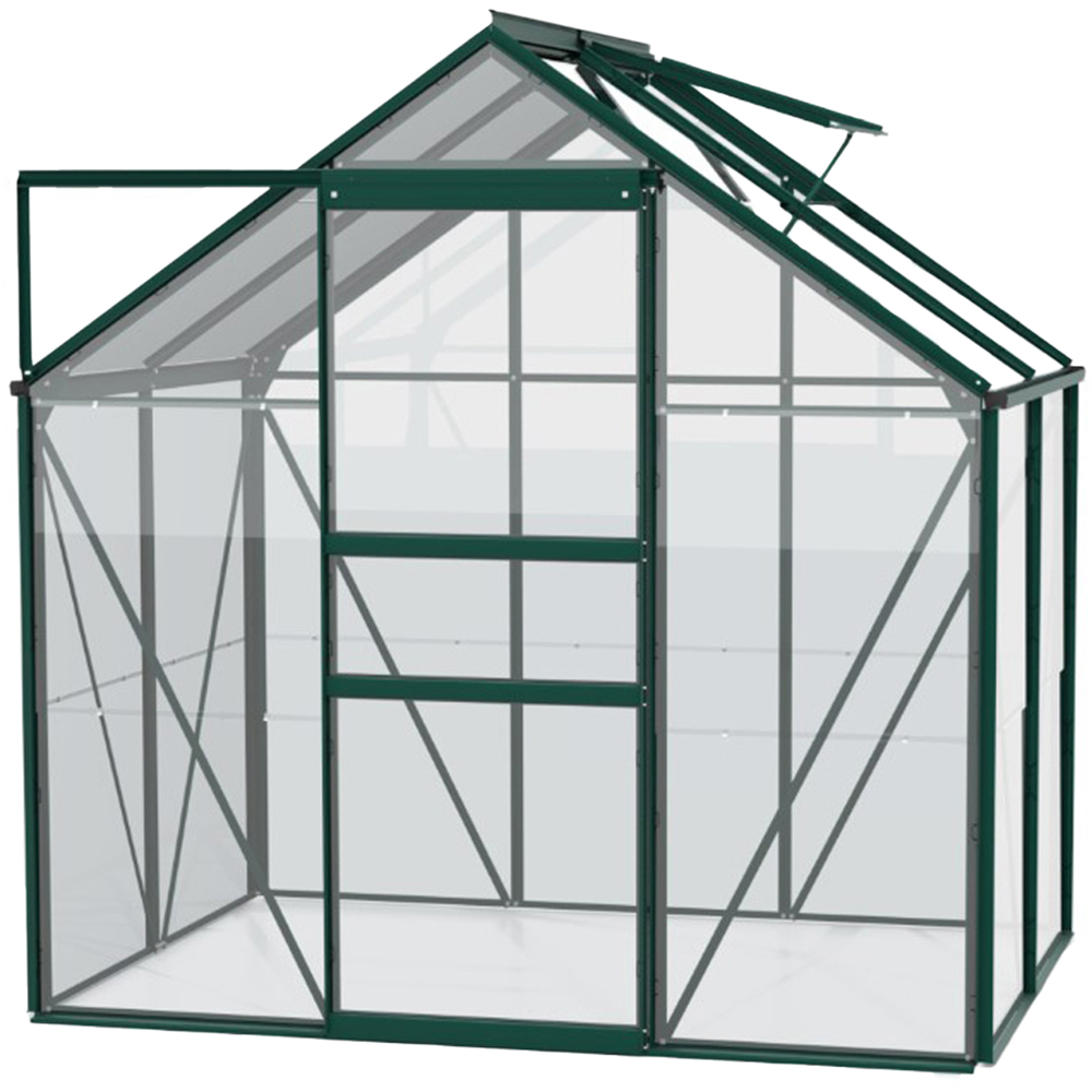Vitavia Venus 2500 Green Aluminium Frame 6 x 4ft Horticultural Glass Greenhouse Image 1