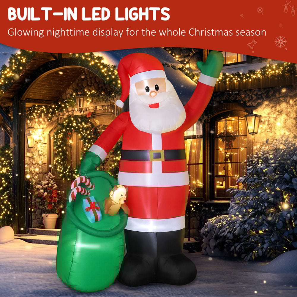 Everglow Giant Christmas Blow Up Inflatable Santa Claus Decoration with Built-in LEDs 9ft Image 8