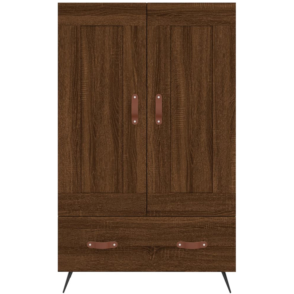 vidaXL 2 Door Single Drawer Brown Oak Highboard Image 5