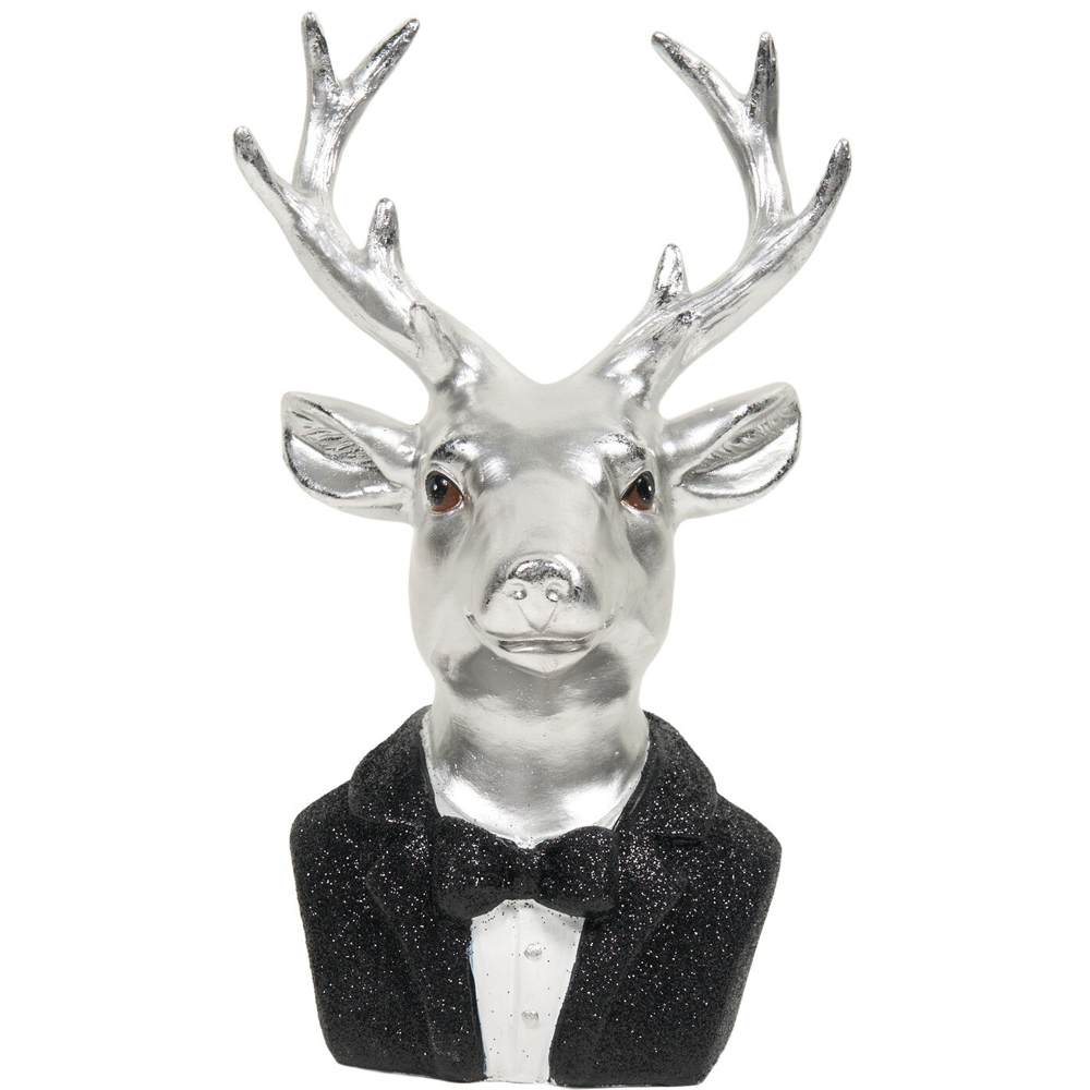 Dapper Silver Deer Decoration Image 1