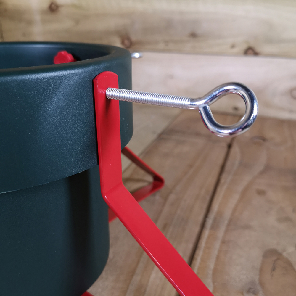 Samuel Alexander Green and Red Metal Christmas Tree Stand with Water Container 46cm Image 3