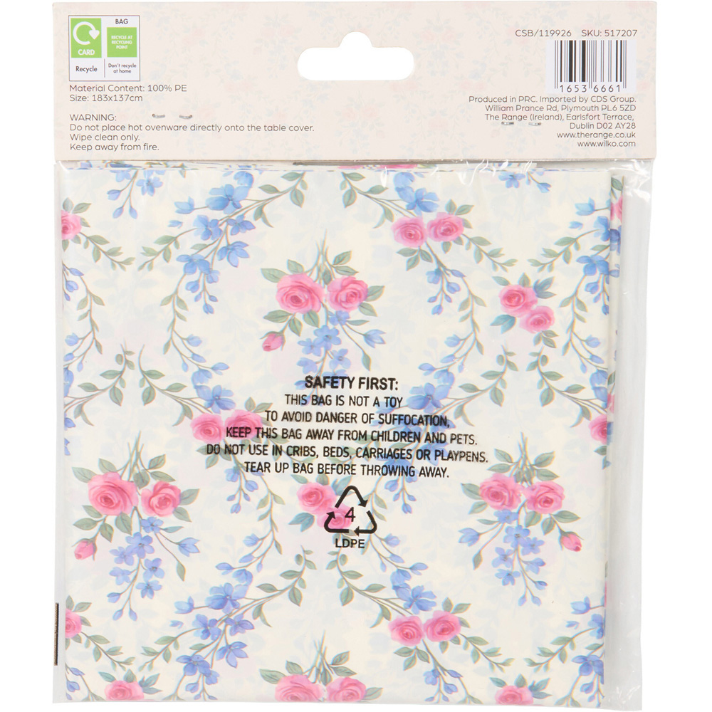 Modern Floral Reusable Table Cover Image 4